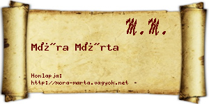 Móra Márta névjegykártya