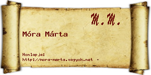 Móra Márta névjegykártya
