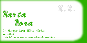 marta mora business card
